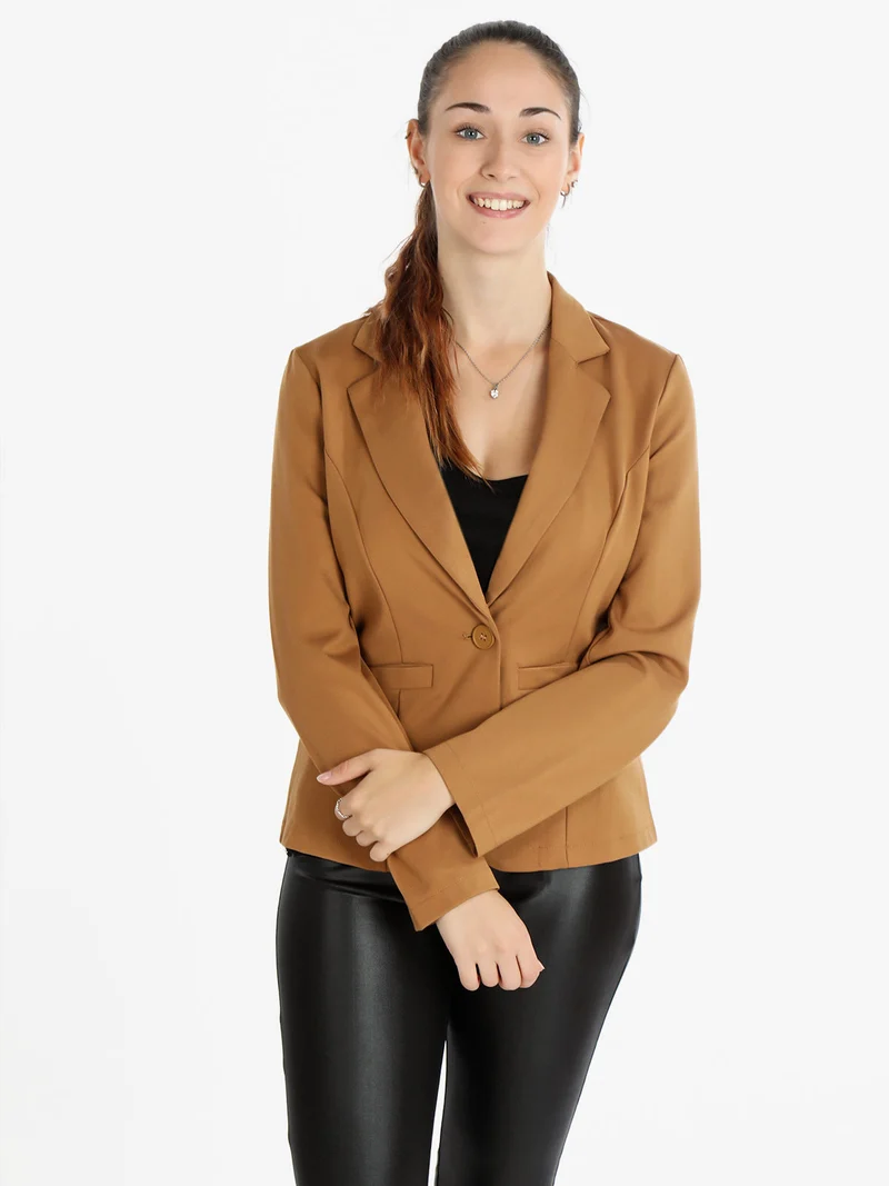 Blazer donna monobottone - khaki