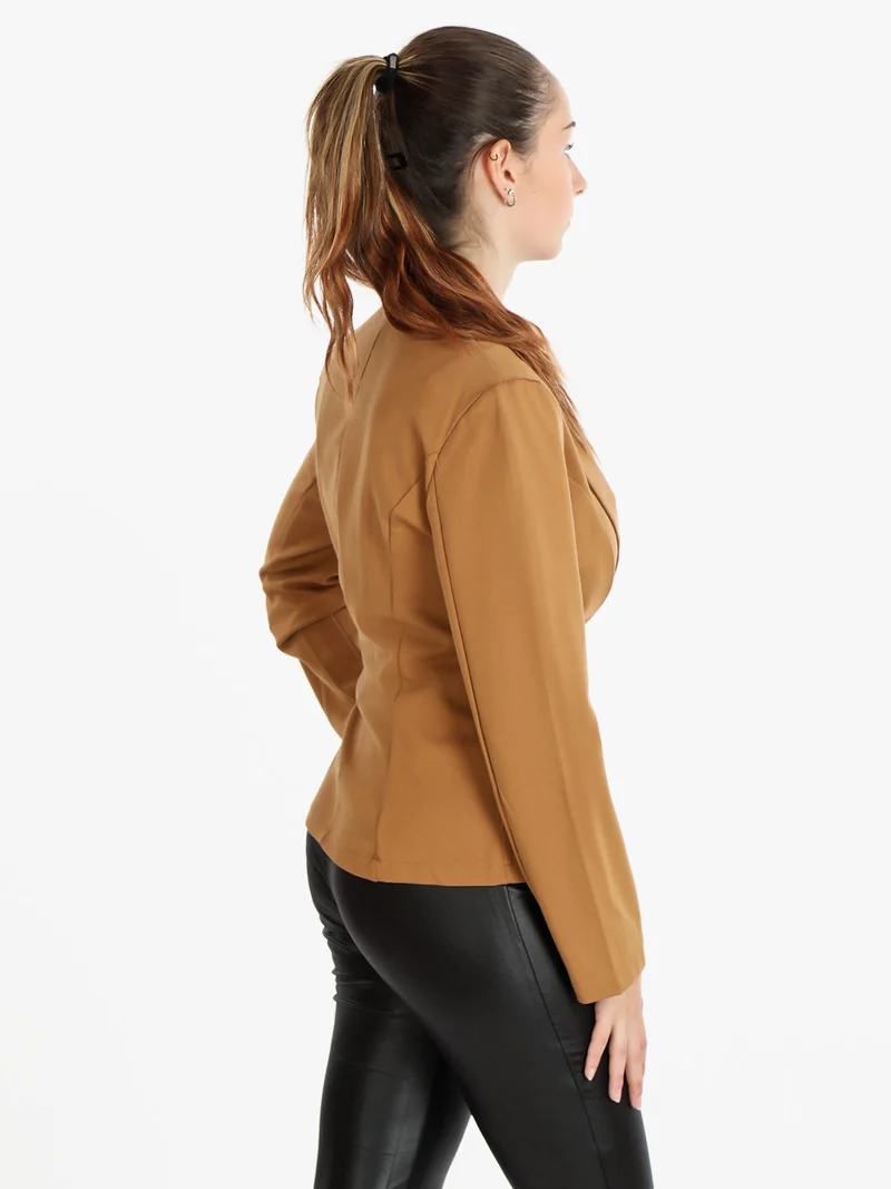 Blazer donna monobottone - khaki