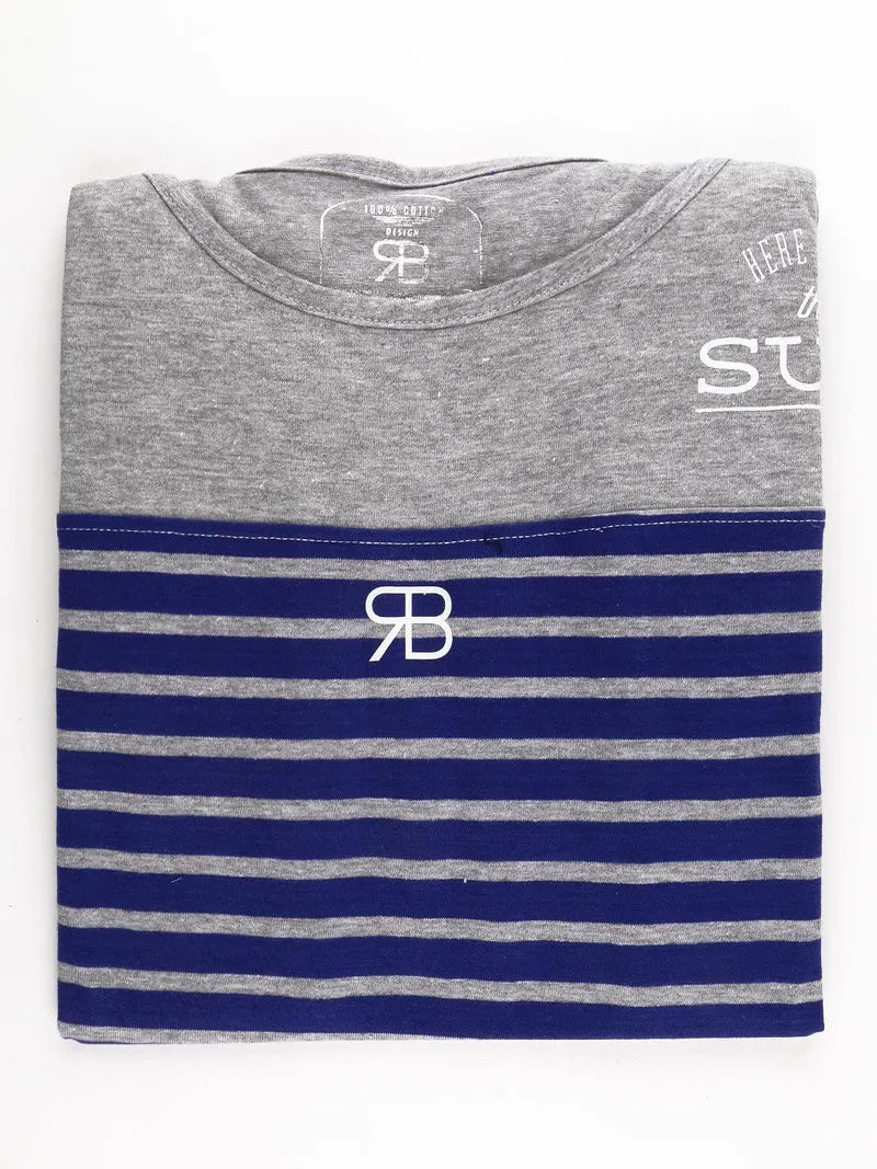 Camicia da notte a righe - blu