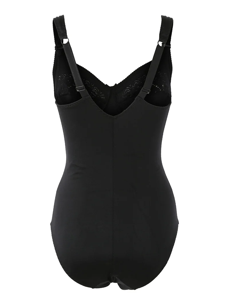 978 Body donna con pizzo COPPA B - nero