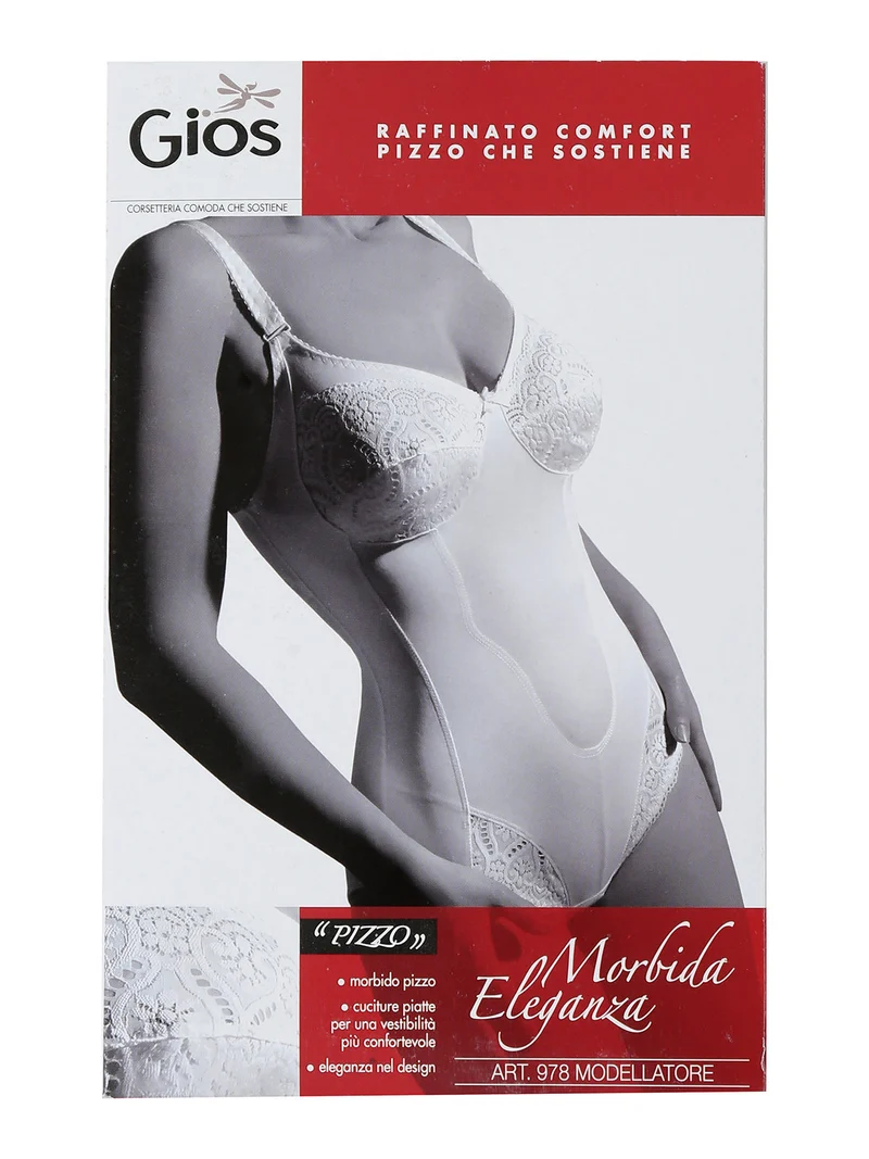 978 Body donna con pizzo COPPA B - nero