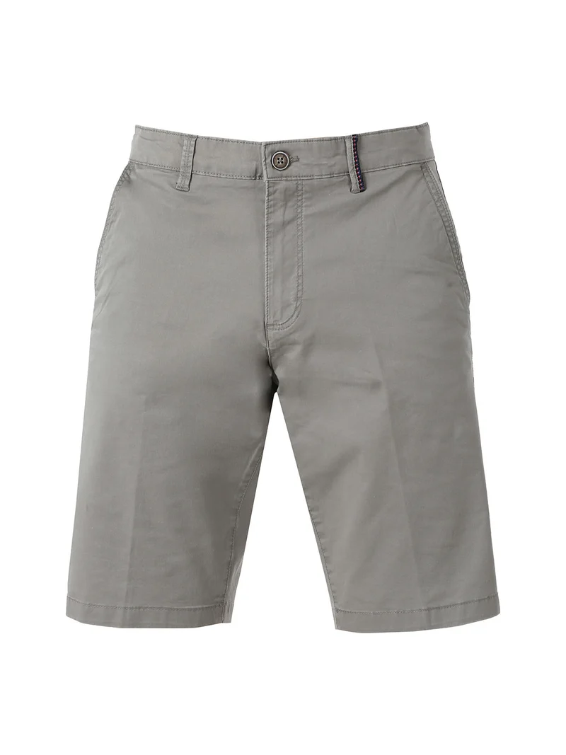 Bermuda da uomo in cotone stretch - grigio