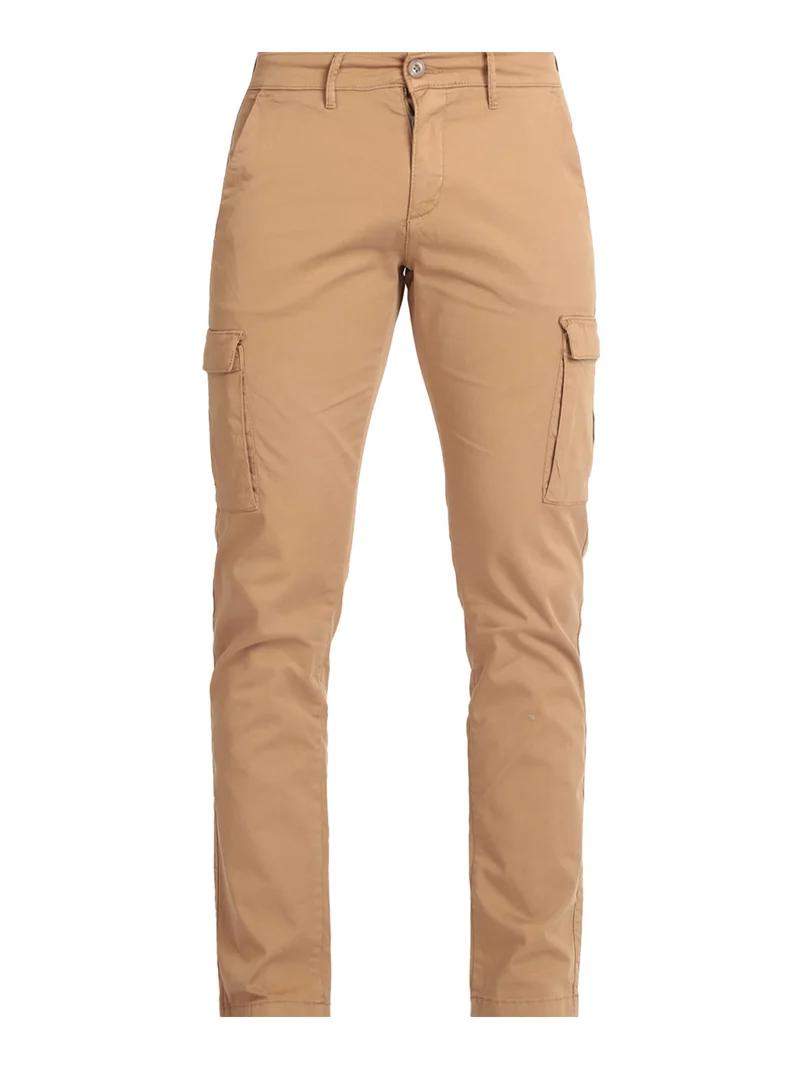 Pantaloni cargo da uomo con tasconi - cammello