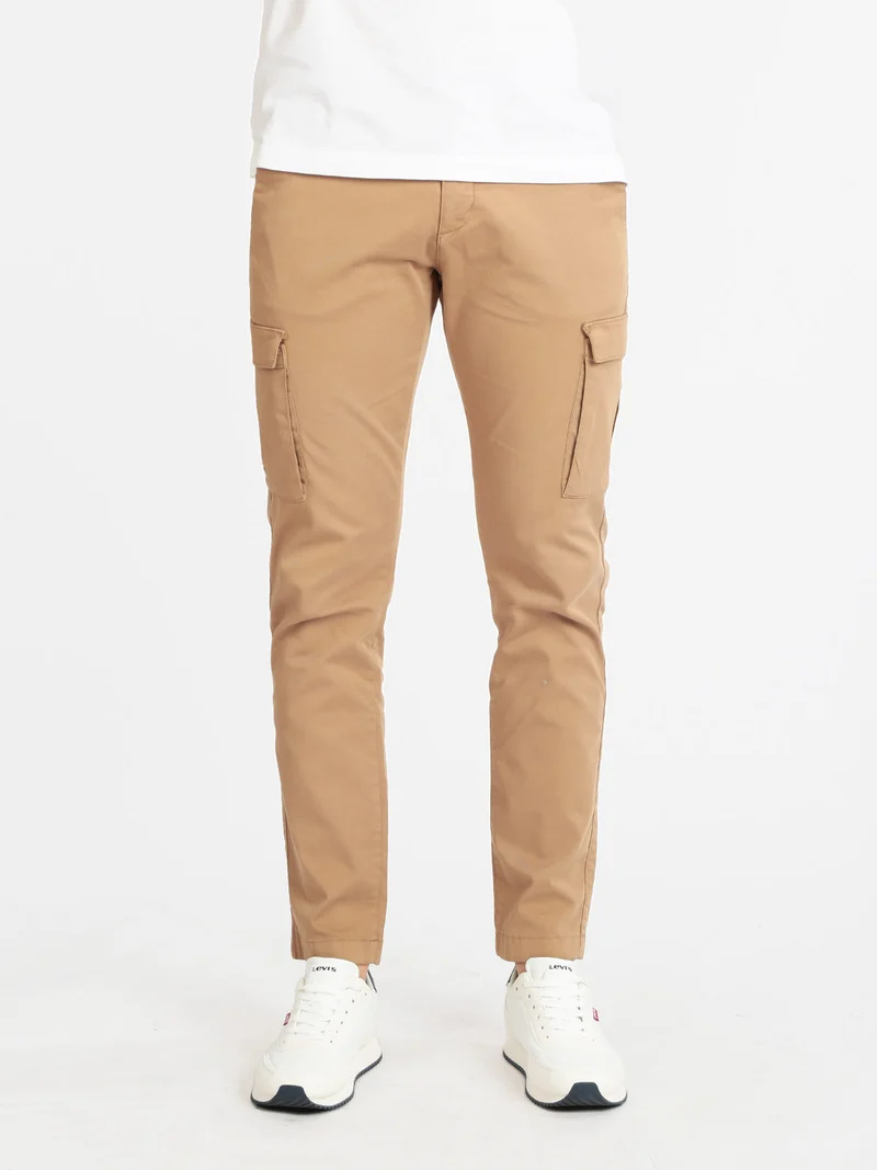 Pantaloni cargo da uomo con tasconi - cammello
