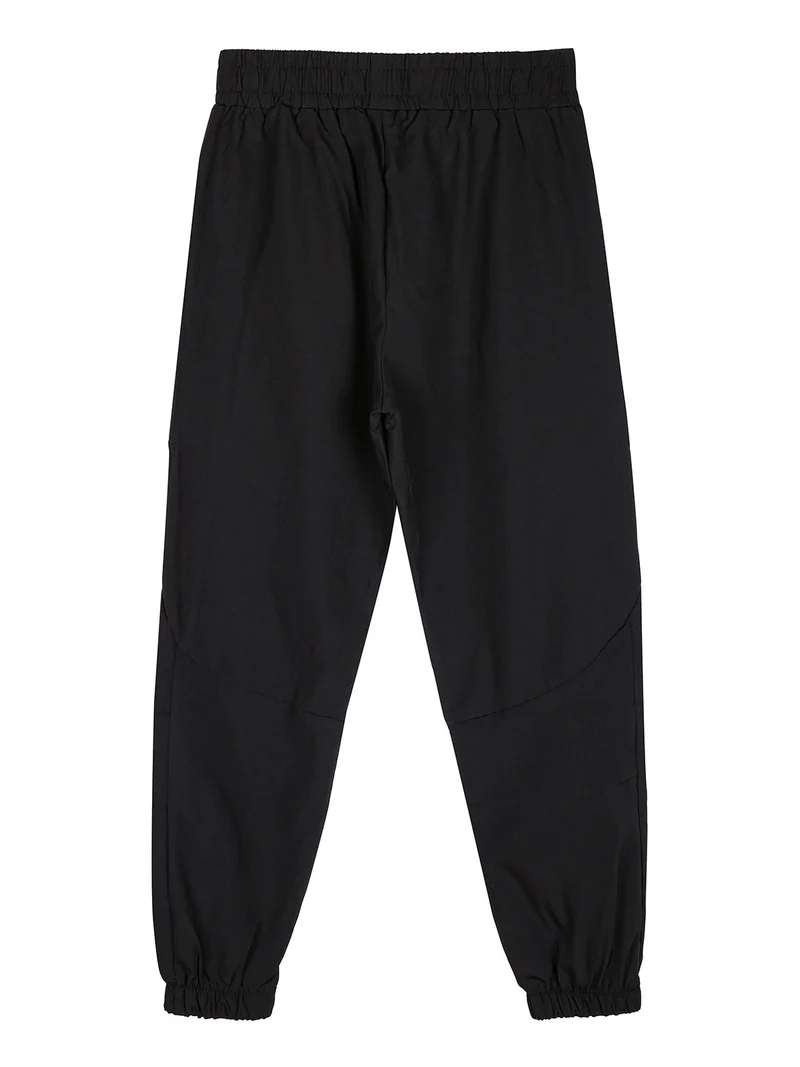 Pantaloni da bambino leggeri con elastico sul finale - nero