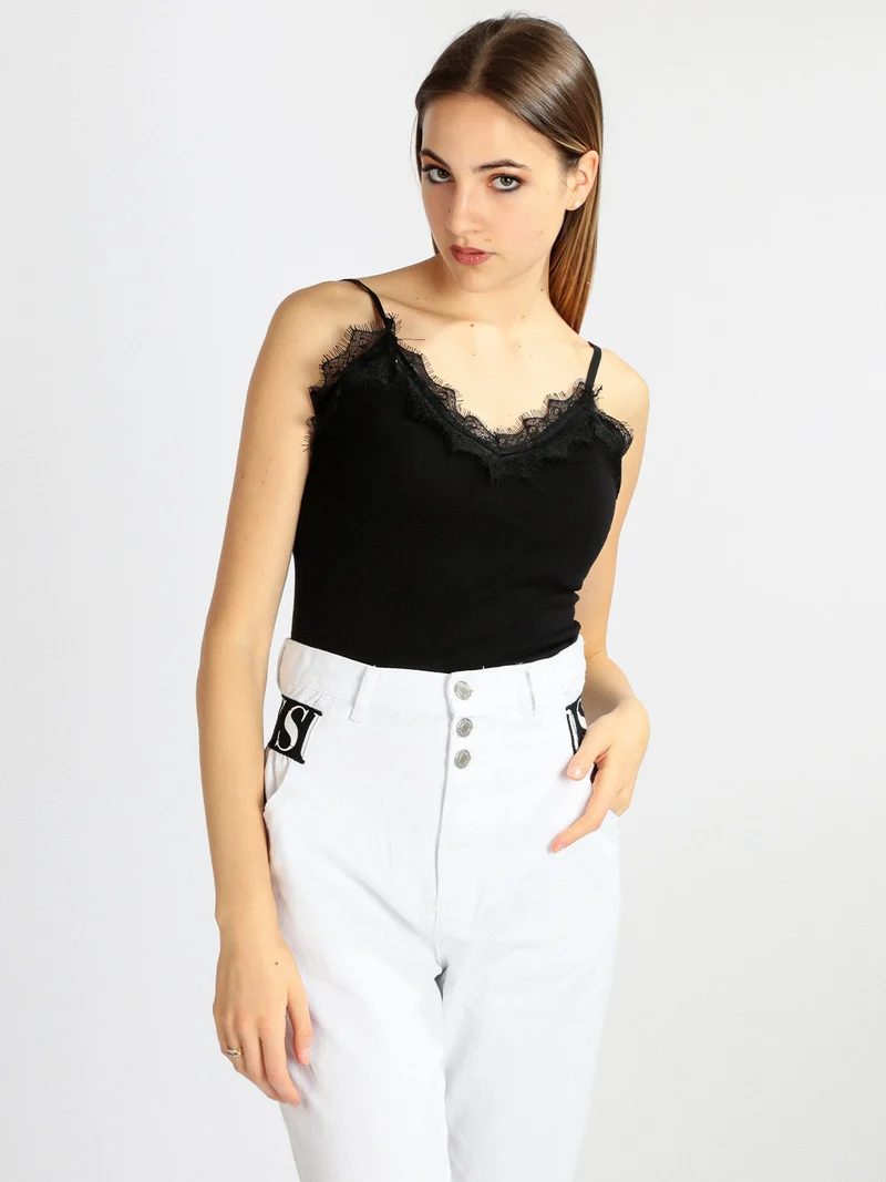 Top donna cropped - nero