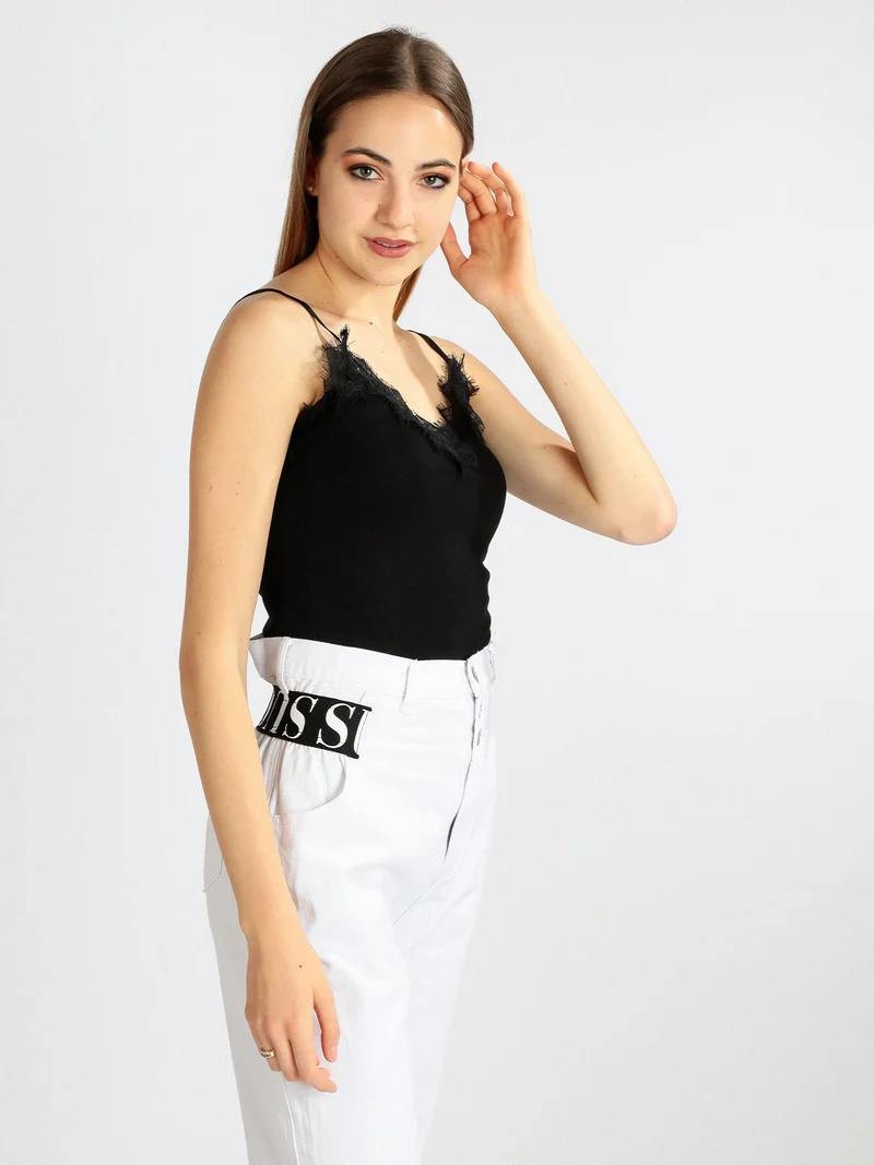 Top donna cropped - nero