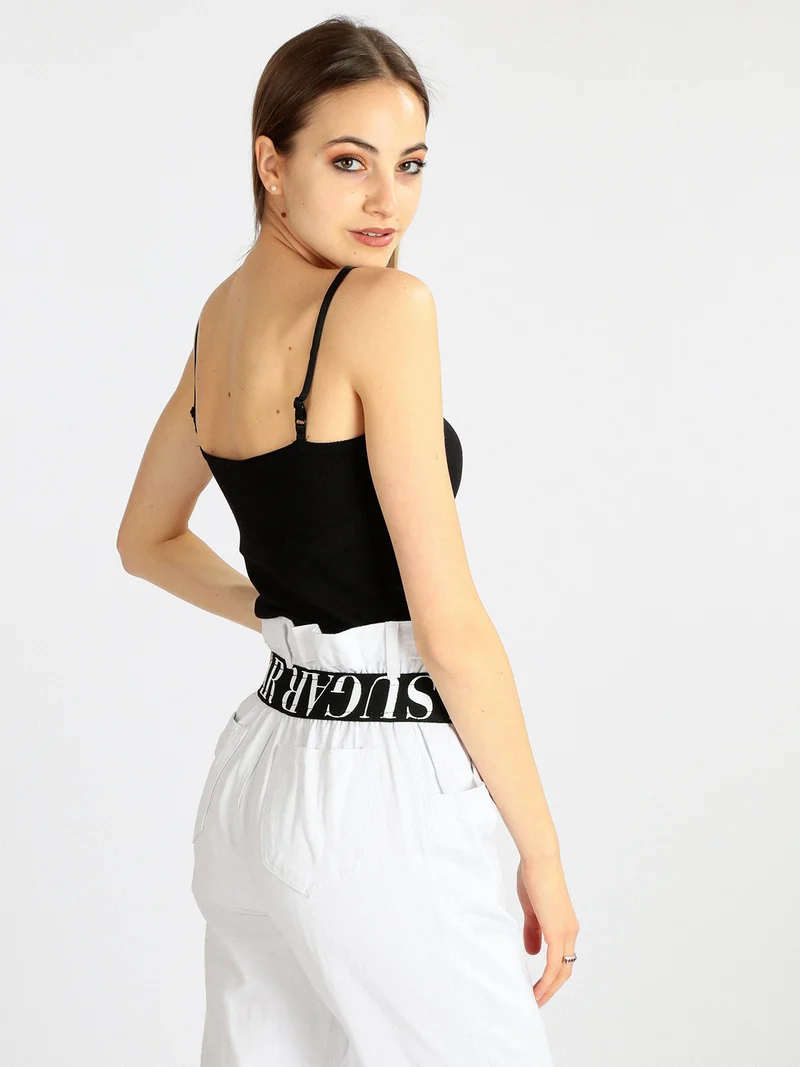Top donna cropped - nero
