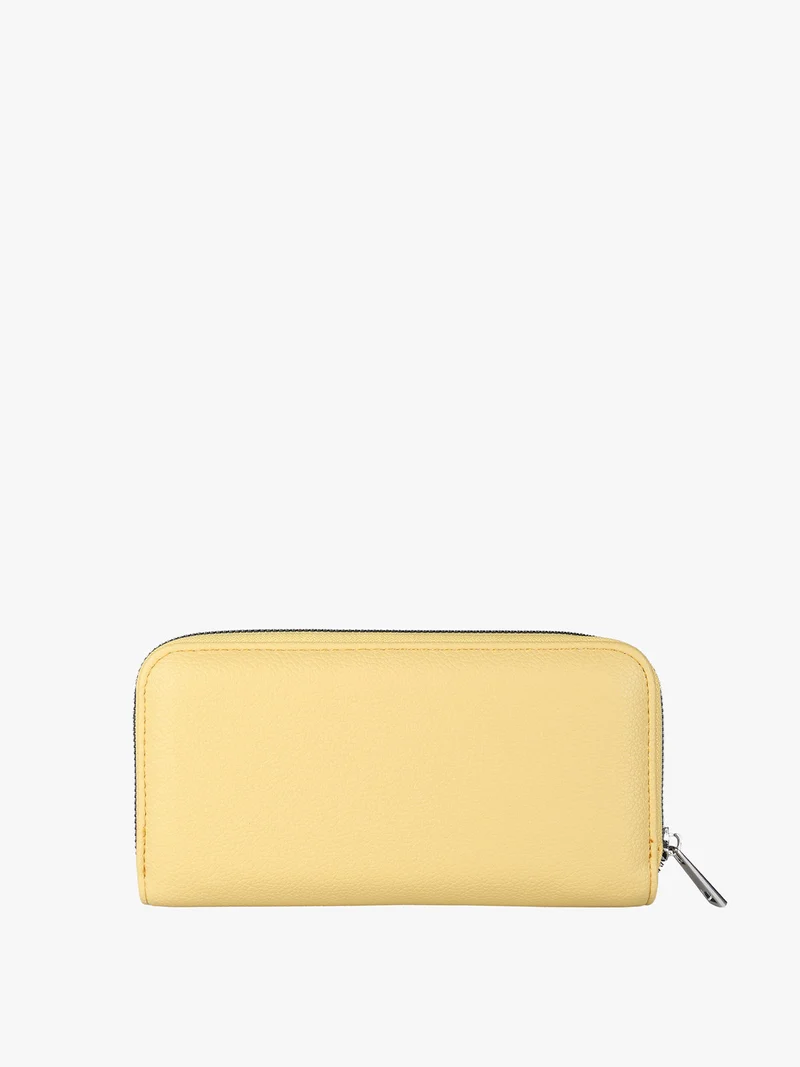 Portafoglio da donna con borchie - giallo