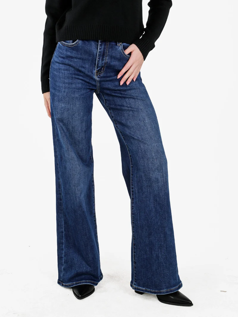 Jeans donna a gamba larga - jeans
