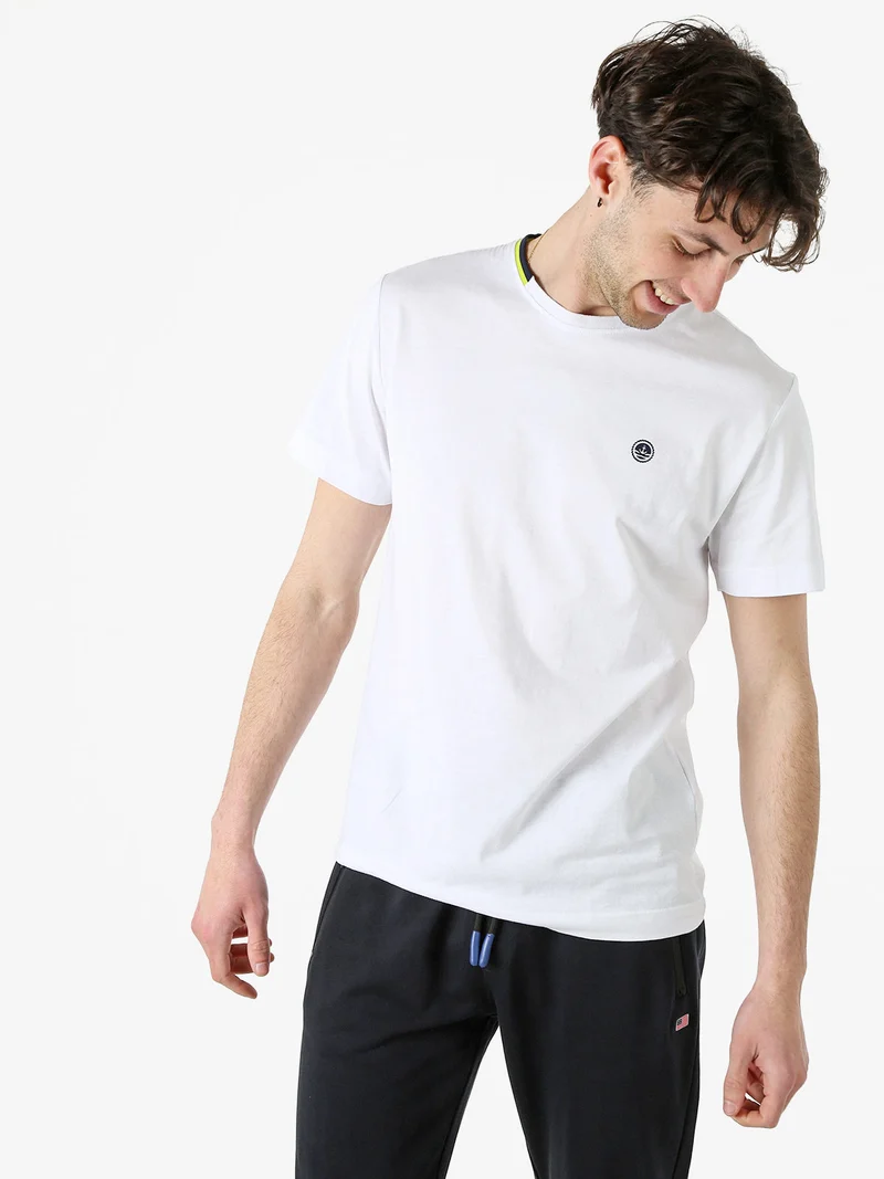 T-shirt da uomo in cotone con logo - bianco
