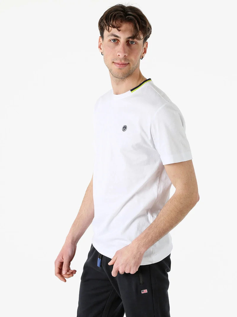 T-shirt da uomo in cotone con logo - bianco