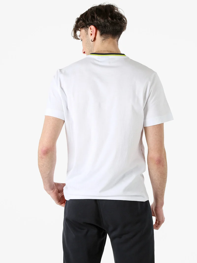 T-shirt da uomo in cotone con logo - bianco