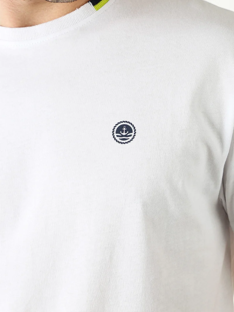 T-shirt da uomo in cotone con logo - bianco