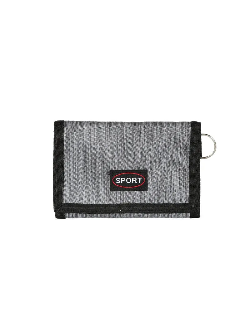 Portafoglio in tessuto con strappo - grigio