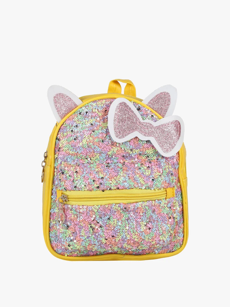 Zainetto da bambina con paillettes - giallo
