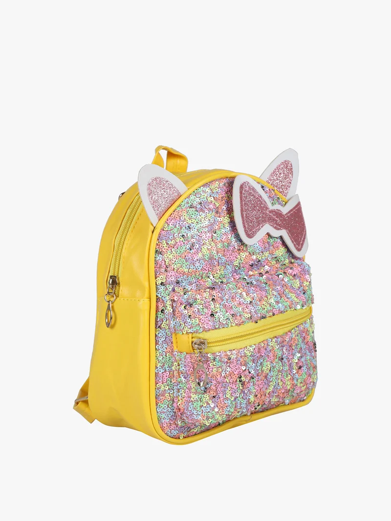 Zainetto da bambina con paillettes - giallo