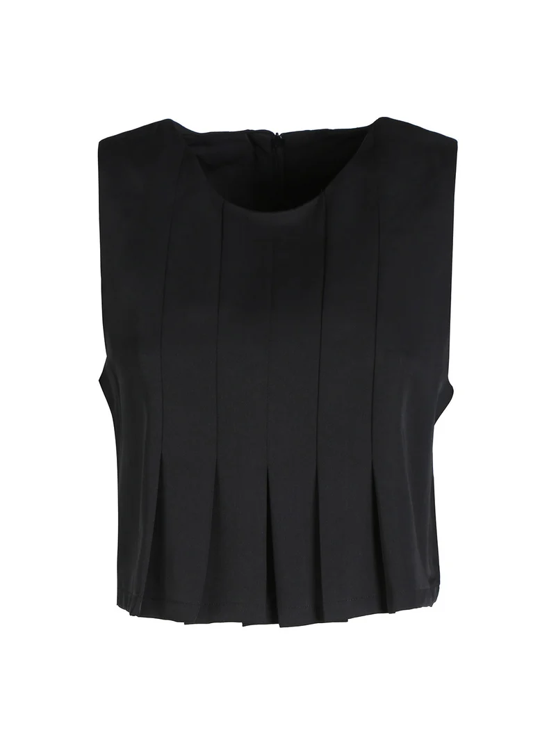 Solada Top donna smanicato con zip sulla schiena