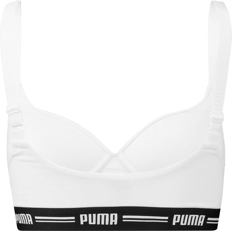 PUMA Damen-BH Iconic Sport-BH Weiß Atmungsaktiv & Komfort