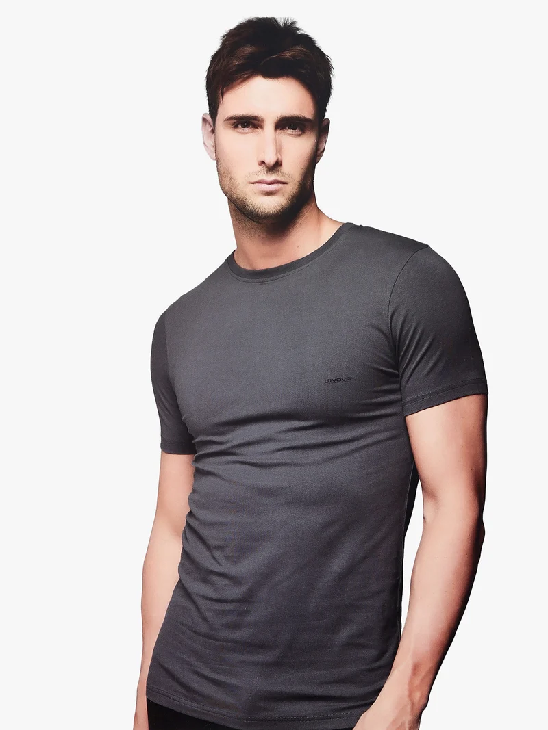 T-shirt intima manica corta uomo - antracite