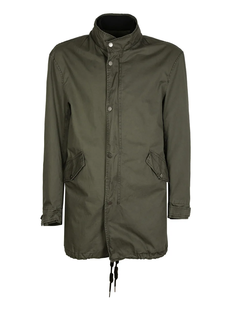 Parka leggero da uomo in cotone - verde