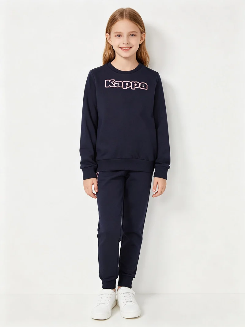 Completo girocollo da bambina 2 pezzi - blu scuro