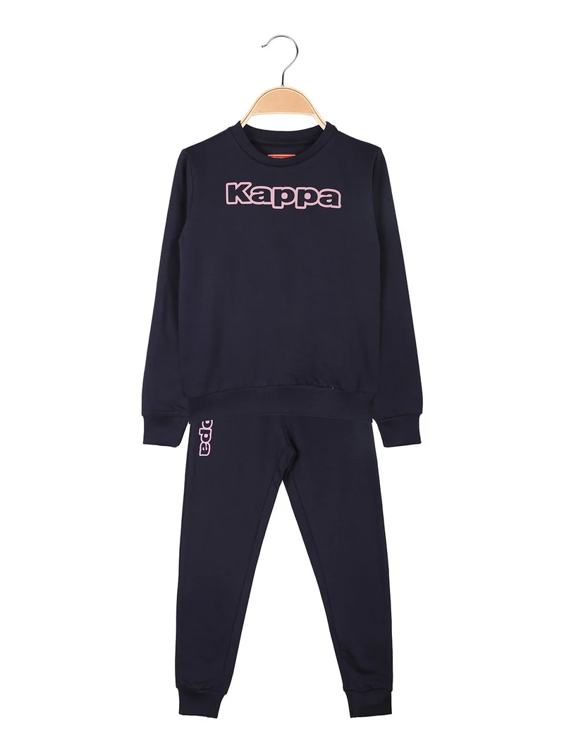 Completo girocollo da bambina 2 pezzi - blu scuro