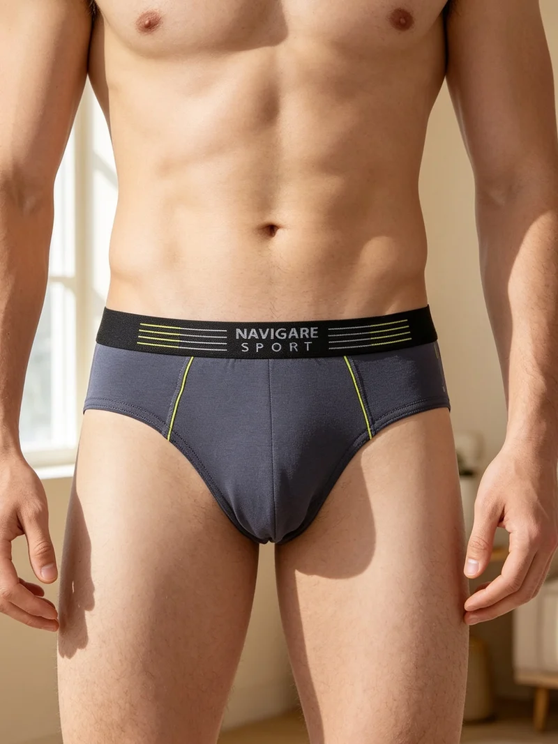 Slip da uomo in cotone elasticizzato - antracite