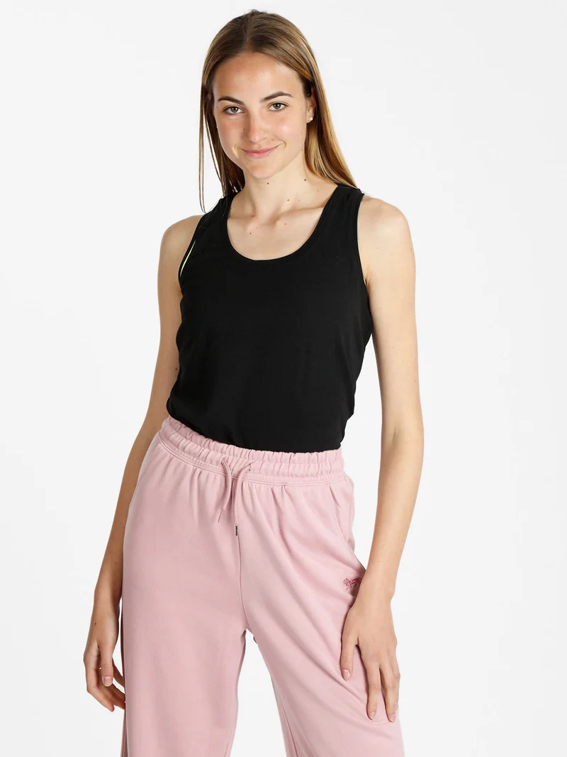 Canotta vogatore donna sportiva - nero