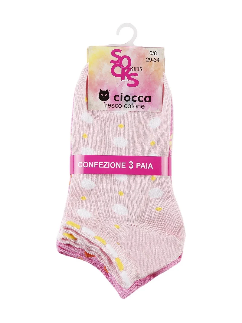Calze corte da bambina Confezione da 3 paia - bianco