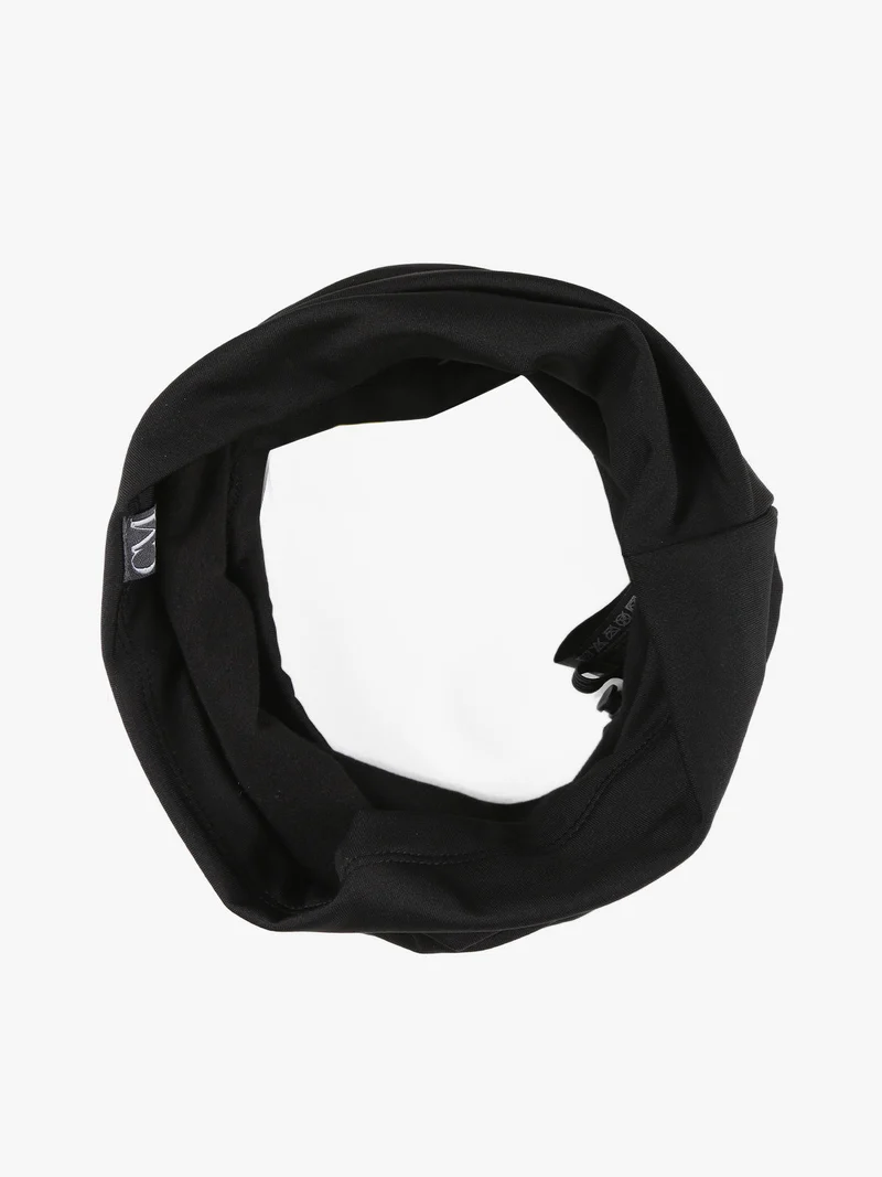 Scaldacollo + berretto in tinta unita - nero