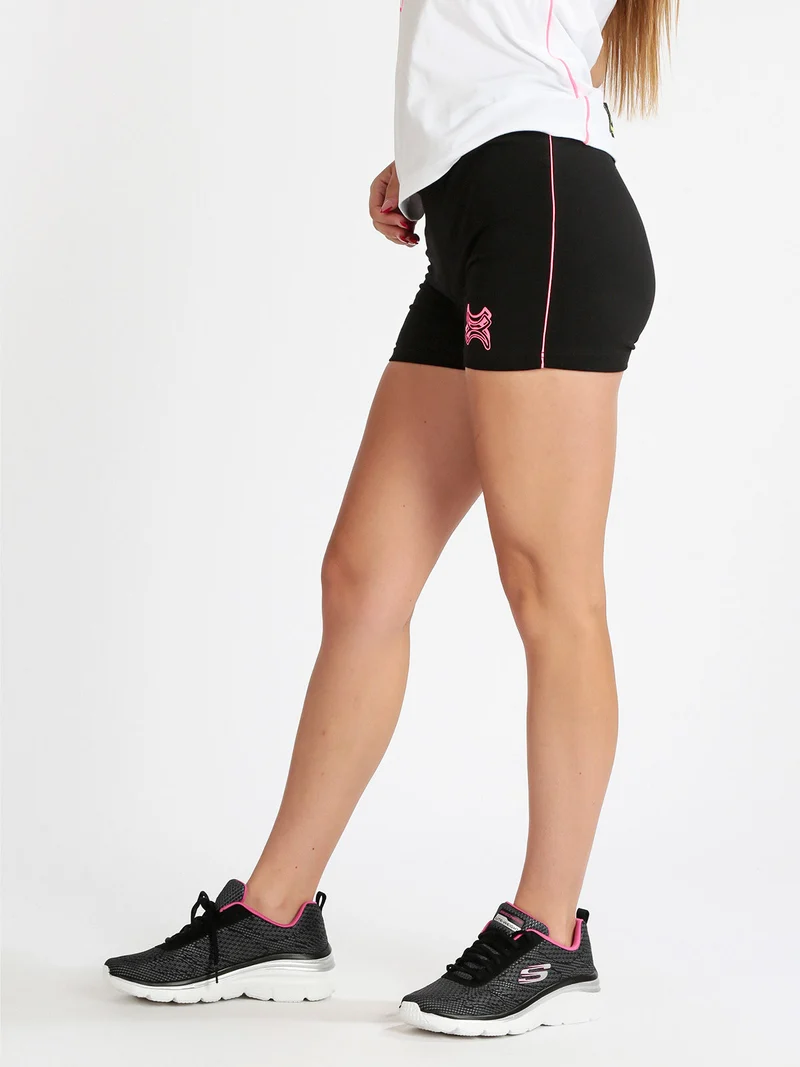Shorts sportivi donna in cotone - nero