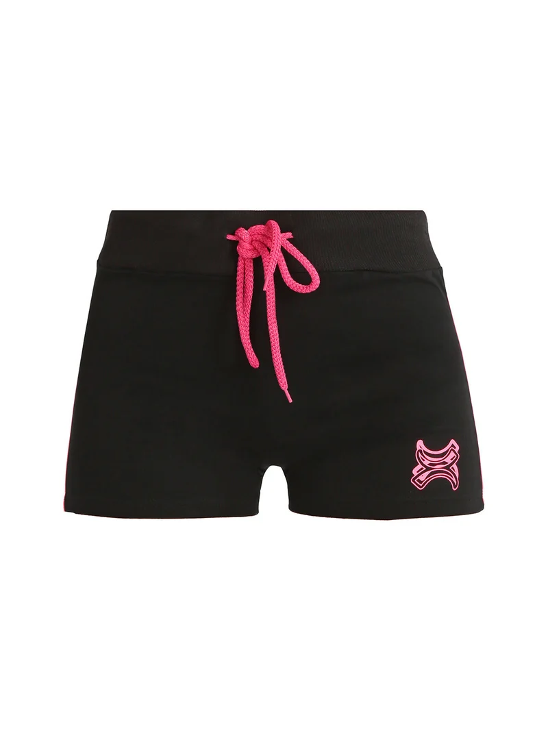Shorts sportivi donna in cotone - nero