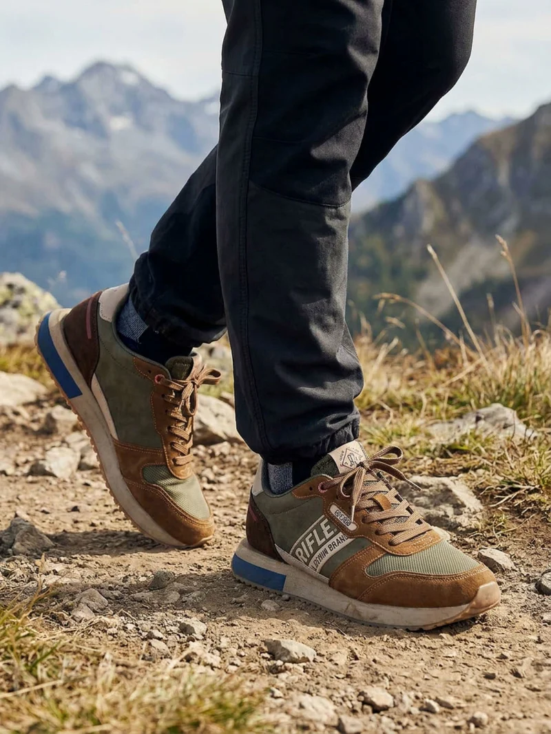 EVARAGE Sneakers da uomo stringate - moro