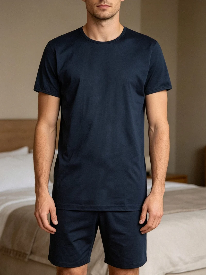Maglia intima uomo girocollo - blu