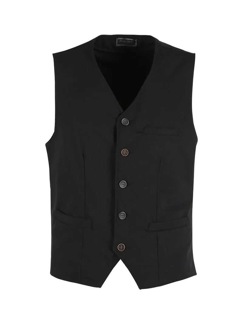 Gilet uomo con taschini - nero