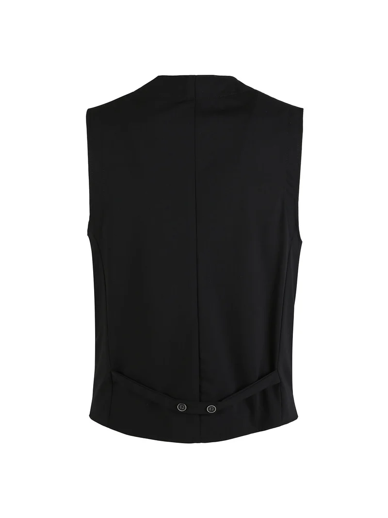 Gilet uomo con taschini - nero