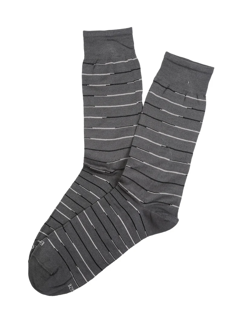 Calza corta da uomo in filo di scozia - grigio
