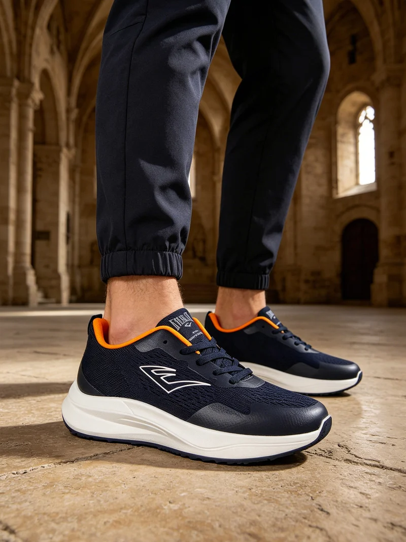 Sneakers sportive da uomo stringate - blu scuro