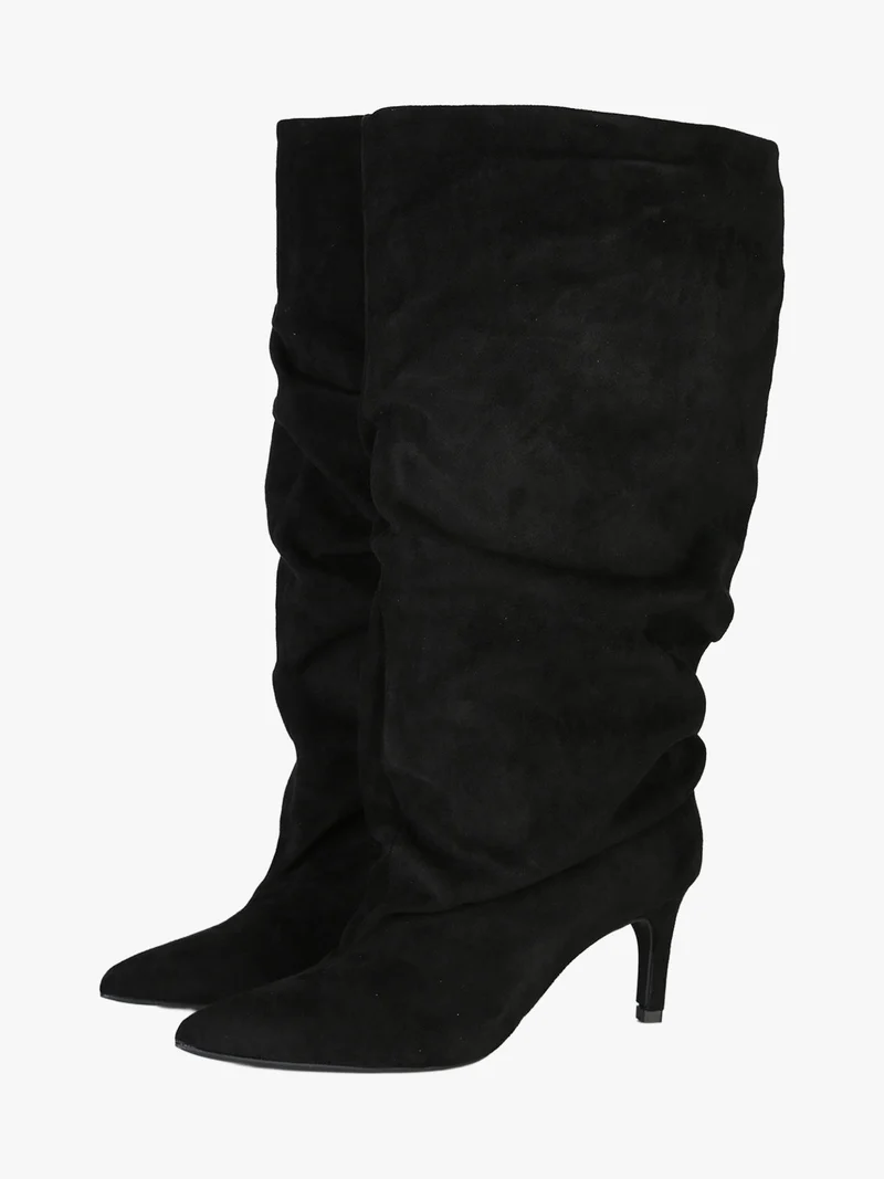 Stivali slouchy da donna con tacco a spillo - nero