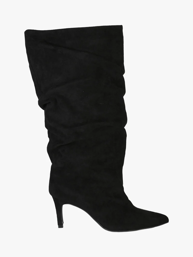 Stivali slouchy da donna con tacco a spillo - nero