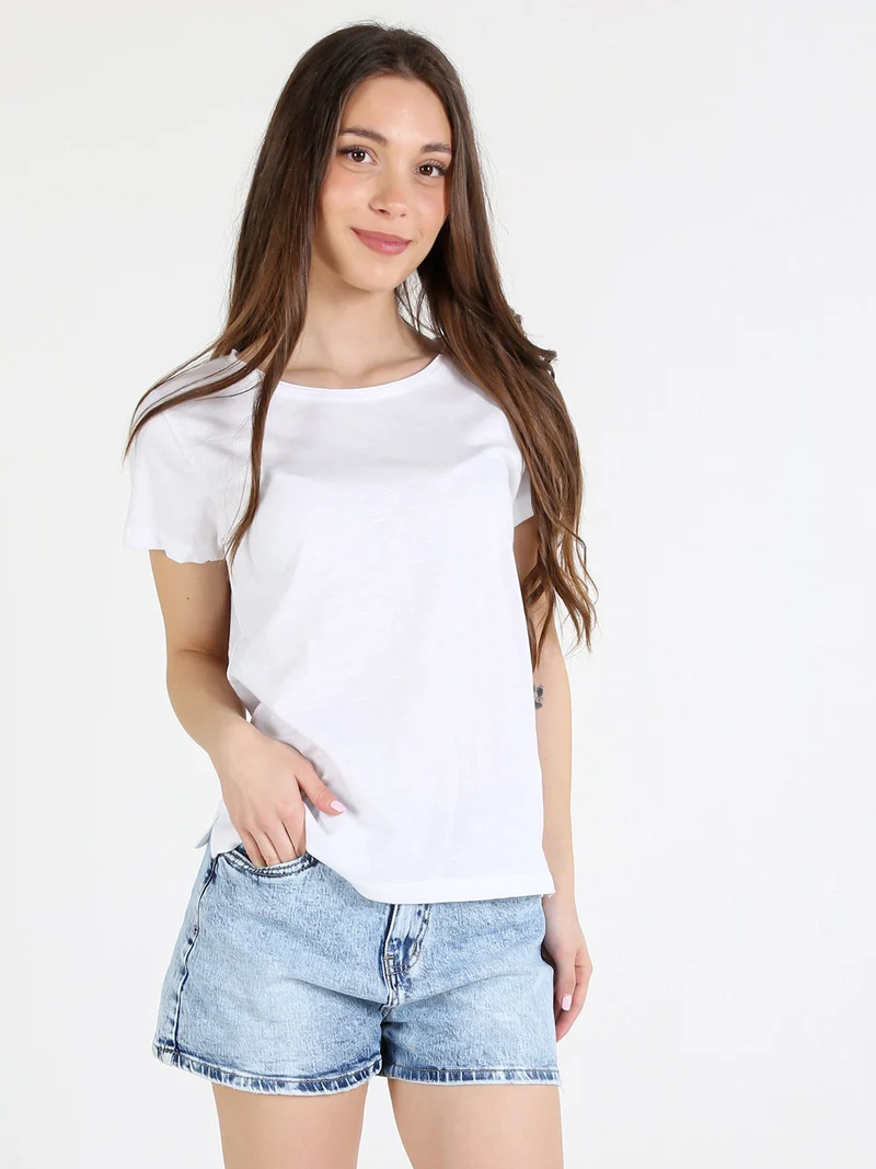 T-shirt donna in cotone - bianco