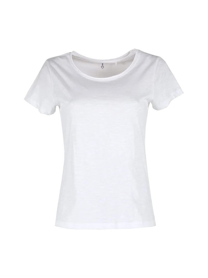 T-shirt donna in cotone - bianco