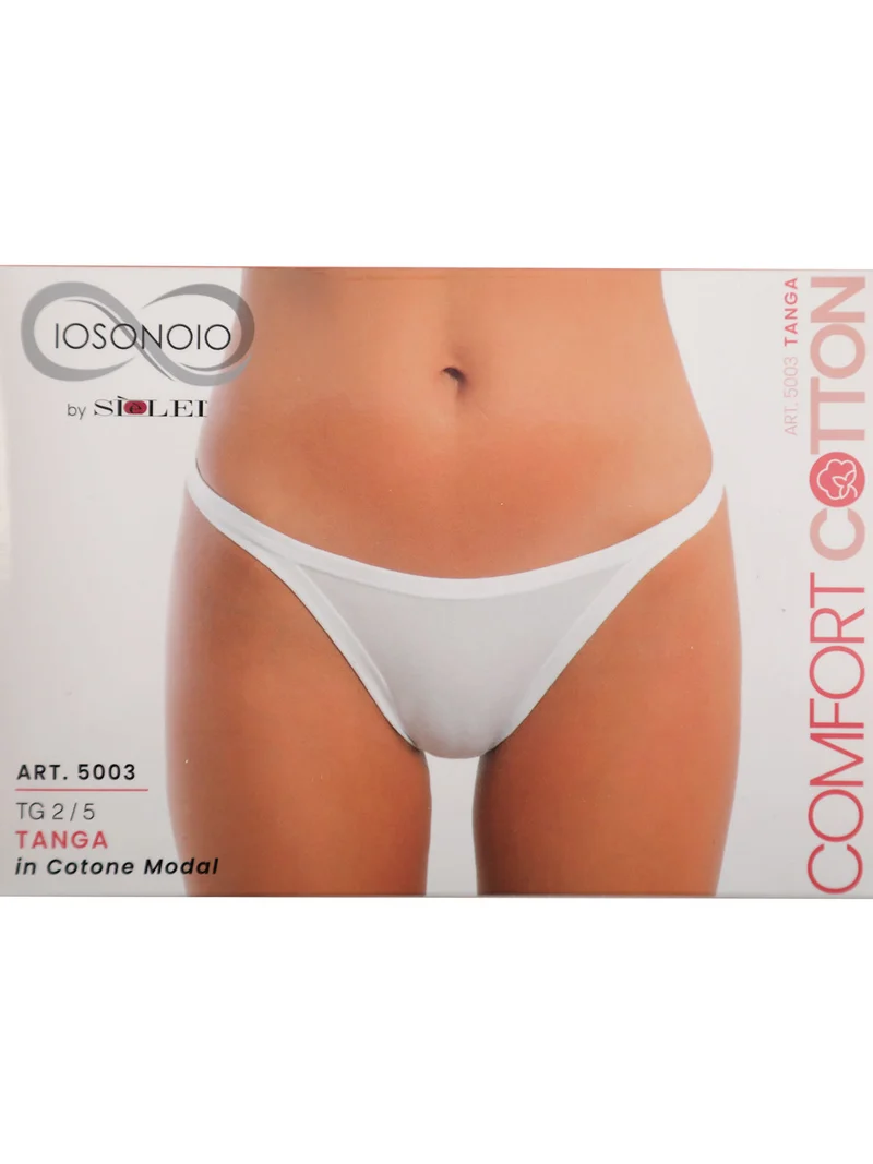 Tanga in cotone modal - bianco
