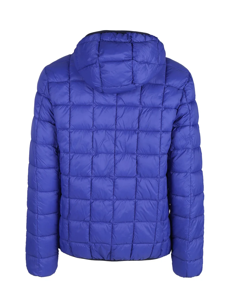 Piumino da uomo reversibile con cappuccio - blu