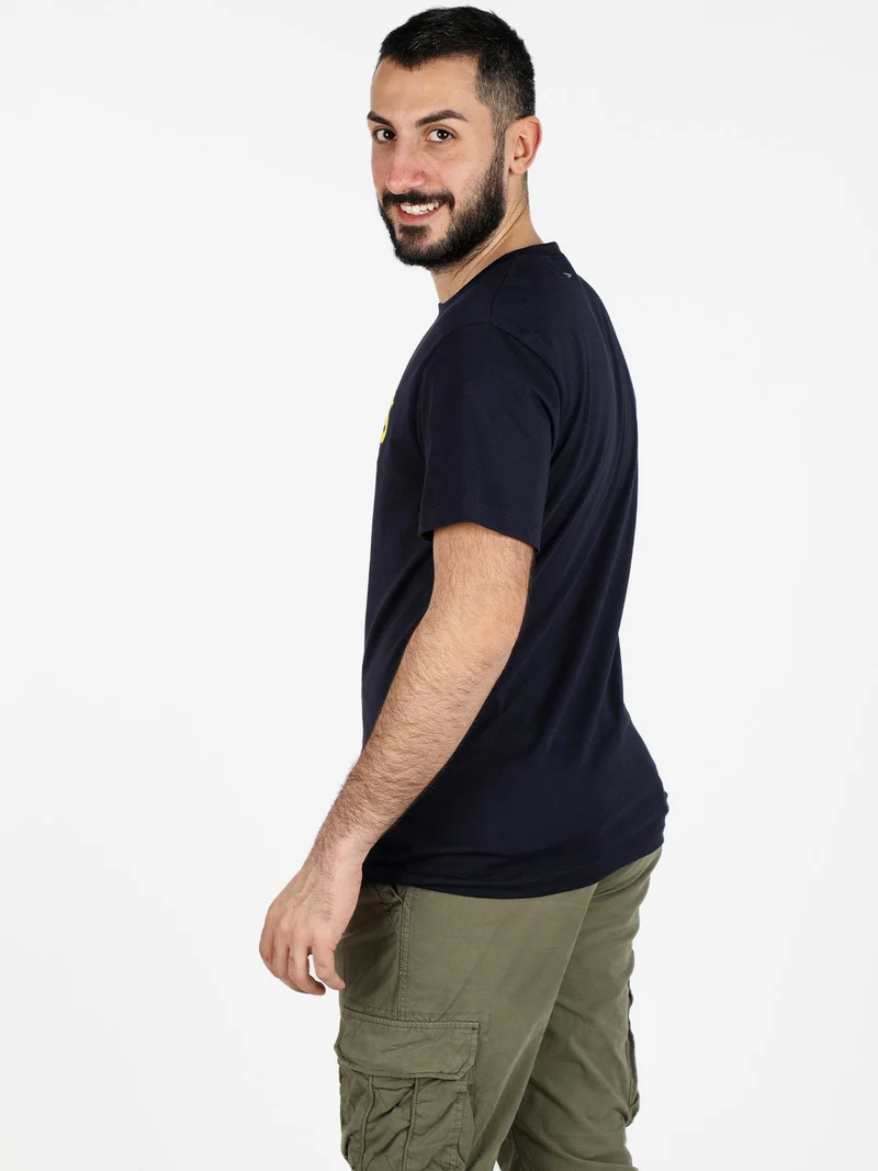 T-shirt da uomo con stampa - blu scuro