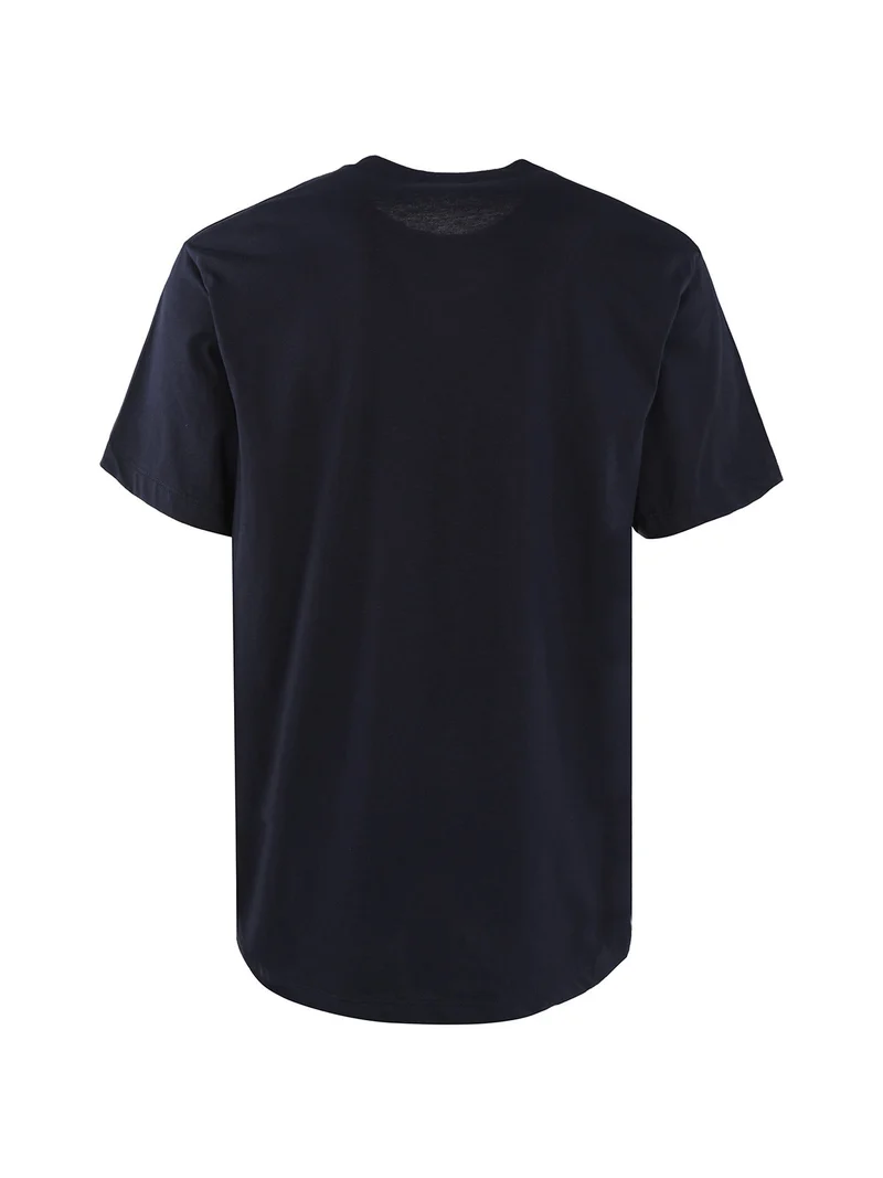T-shirt da uomo con stampa - blu scuro