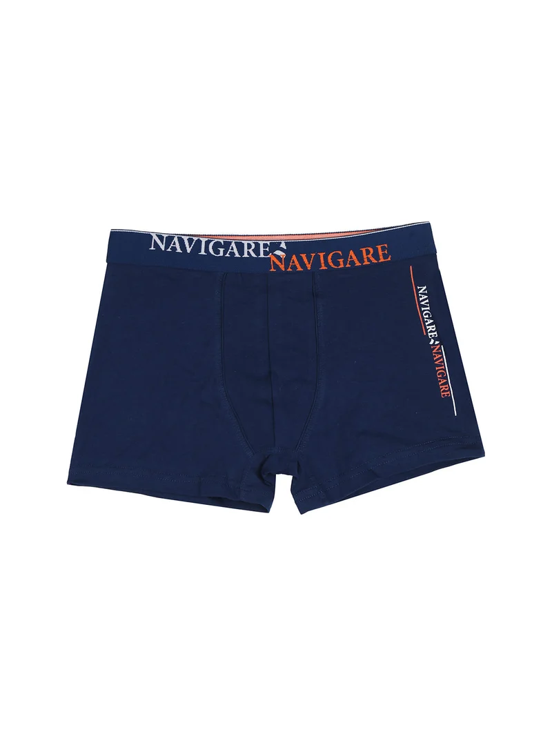 Boxer da ragazzo in cotone elasticizzato - blu