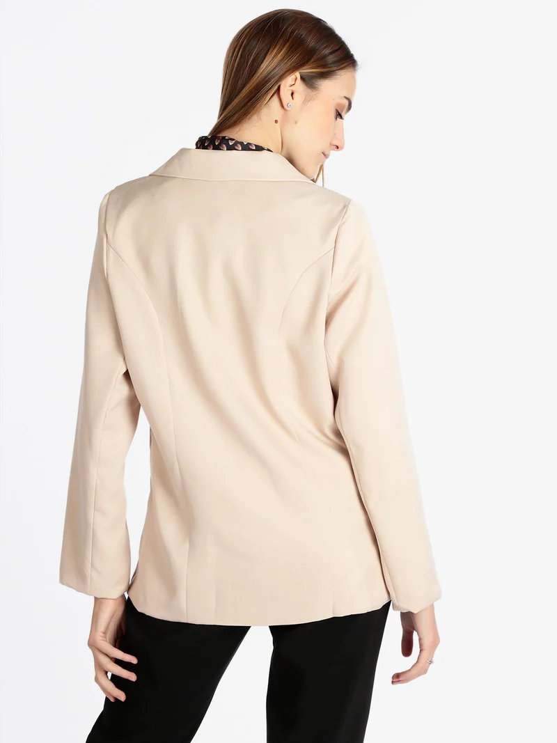 Blazer donna con bottoni - beige
