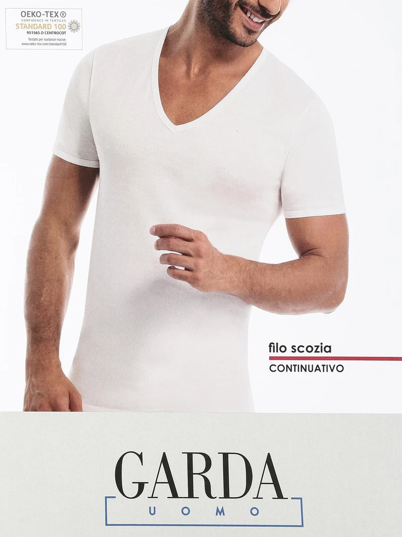 Maglia intima uomo scollo V - bianco